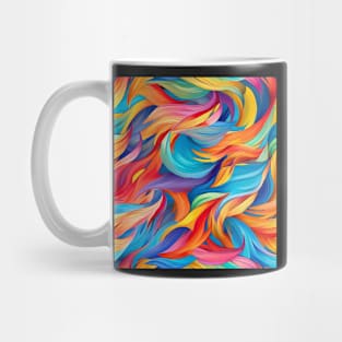 Captivating Colorful Abstract Fabric Pattern - Seamless Swirls & Geometric Design for Fashion and Home Decor #1 Mug